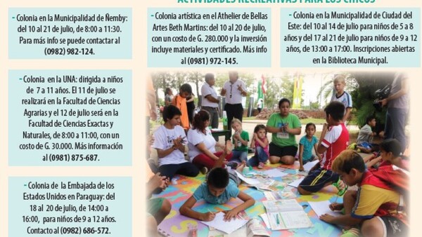 Atractivas colonias de vacaciones con artes, deportes y ciencias