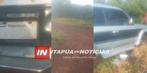 HURTARON UNA CAMIONETA Y LUEGO LA ABANDONARON EN LA CIUDAD DE ENCARNACIÓN - Itapúa Noticias