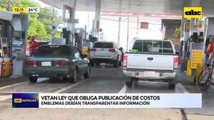 Video: Vetan la ley que obliga la publicación de costos - ABC Noticias - ABC Color