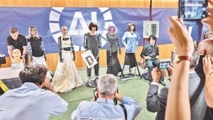 Los robots humanoides dicen que un día serán capaces de dirigir el mundo