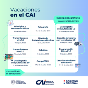 Talleres tecnológicos gratuitos para niños y adolescentes durante las vacaciones de invierno