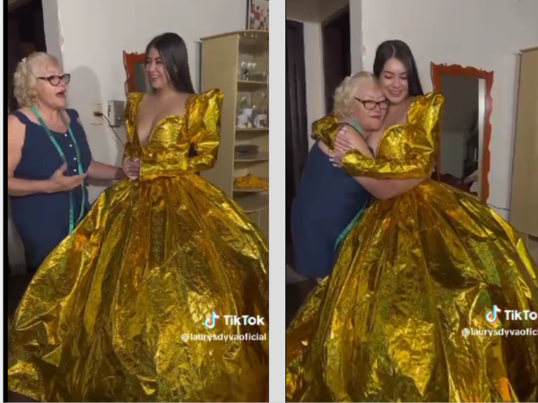 (VIDEO) Laurys Dyva mostró el proceso de confección de su vestido para los premios Paraná