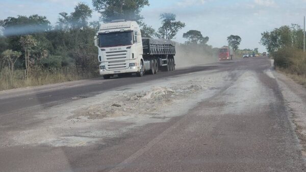 MOPC abandona bacheo de la ruta Concepción- Vallemí