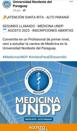 Universidad de “garaje” ofrece carrera de Medicina sin aprobación del Cones