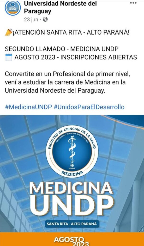 Universidad de “garaje” ofrece carrera de Medicina sin aprobación del Cones