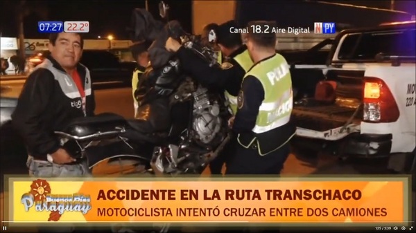 Imprudencia casi les costó la vida a motociclista y su acompañante - Noticias Paraguay