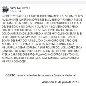 Quiebre en Cruzada Nacional: "Payo" comunicó aceptación de renuncia de senadoras - ADN Digital