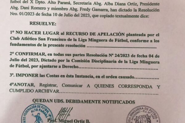 Rechazan apelación de San Francisco