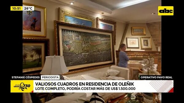 Operativo Pavo Real: Valiosos cuadros en residencia de Oleñik - ABC Noticias - ABC Color