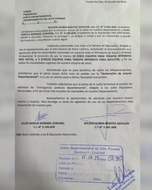 Piden a autoridades departamentales que gestionen equipos para terapia neonatal y adultos