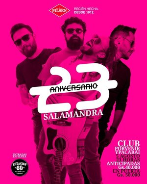 Salamandra celebra su 23 aniversario con un único show en Ypacaraí