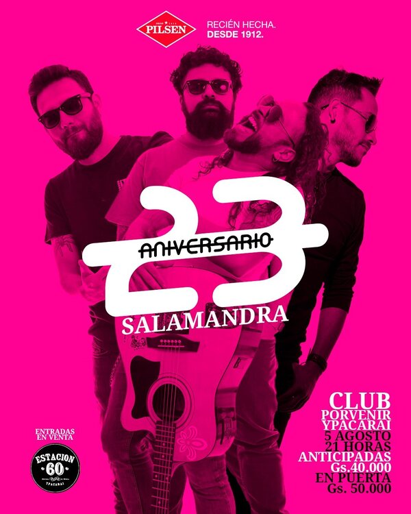 Salamandra celebra su 23 aniversario con un único show en Ypacaraí