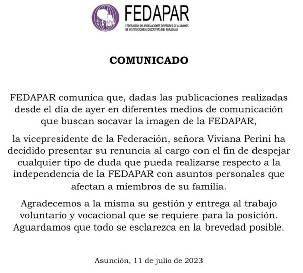 Renuncia la esposa de uno de los hombres de confianza de Pavao del gremio de educadores - La Tribuna