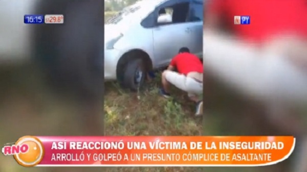Conductor de Bolt atropella y golpea a “asaltante” en Areguá - Radio Imperio