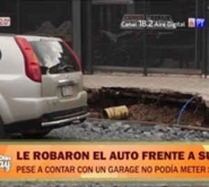 Le robaron el auto por no poder guardarlo en su garage debido a obras - Paraguay.com