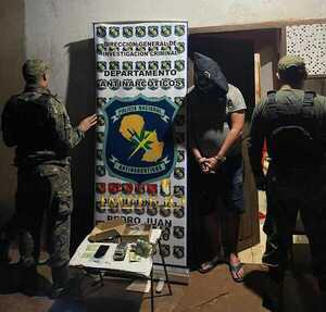Antinarcóticos: Un detenido con drogas en Pedro Juan Caballero