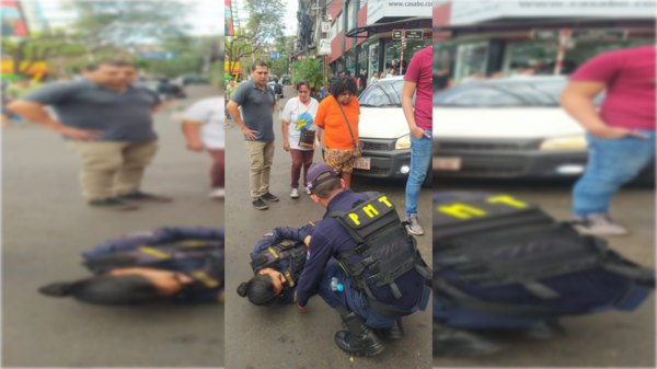 Conductor habría esquivado a un vehículo y chocó a agente de tránsito