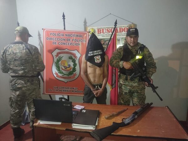 Joven es detenido tras hurtar la escopeta del guardia de una estancia en Yby Yaú