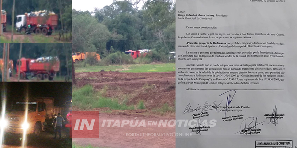 MUNICIPALIDAD DE ENCARNACIÓN GENERA GRAN PERJUICIO A LA SALUD DE LOS CAMBYRETEÑOS - Itapúa Noticias