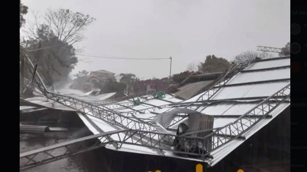 Temporal causó destrozos en Vaquería, Caaguazú - Noticias Paraguay