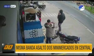 Misma banda asaltó dos minimercados en Central | Telefuturo