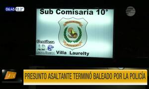 Presunto asaltante terminó baleado por la Policía en San Lorenzo | Telefuturo