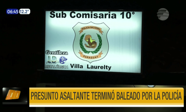Presunto asaltante terminó baleado por la Policía en San Lorenzo | Telefuturo