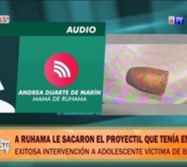 Retiran proyectil de la cabeza de Ruhama tras exitosa cirugía - Paraguay.com