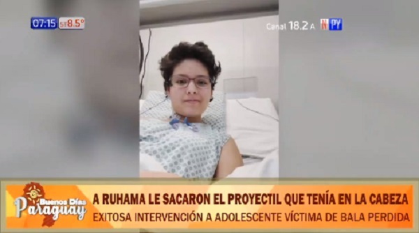 Retiran proyectil de la cabeza de adolescente víctima de bala perdida