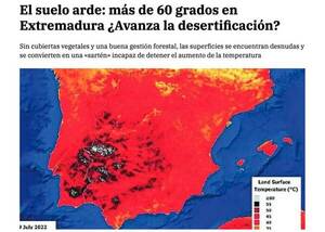 ¡Te hierven los pies!: el suelo de Extremadura “ardió” a 60 grados