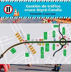 Prevén retornos alternativos para cruce Atyrá-Candia por obras de variante Caacupé en PY02 - .::Agencia IP::.
