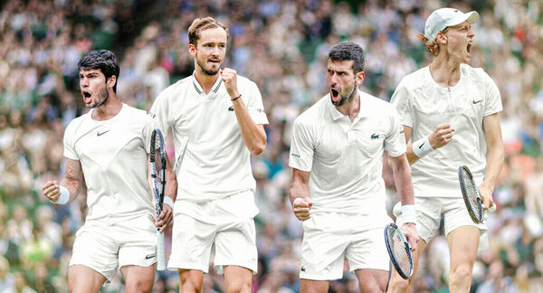 Versus / Djokovic se reencuentra con Sinner, Alcaraz compite con Medvedev por la final de Wimbledon