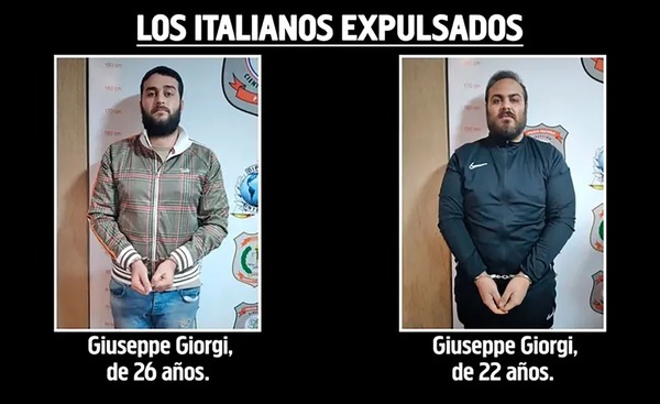 Presuntos miembros de la mafia italiana serán expulsados hoy del país - ADN Digital