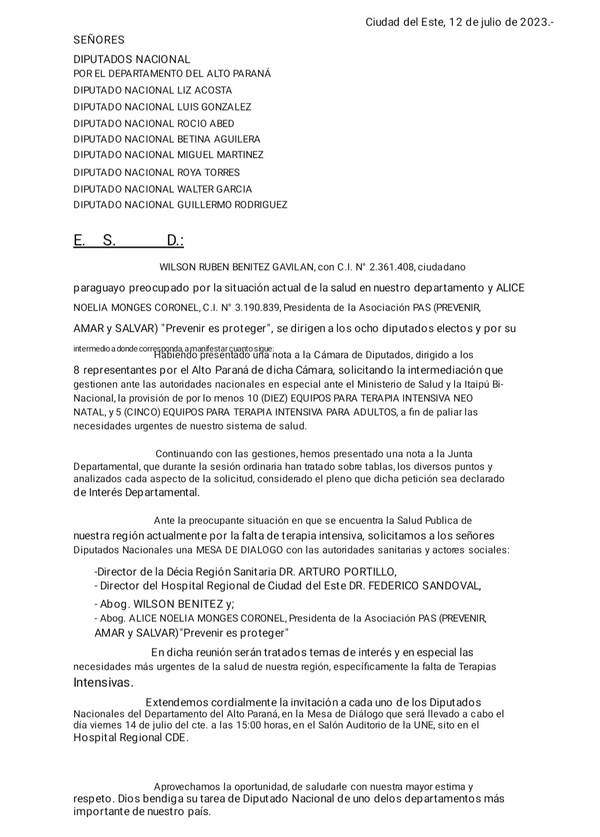Betina Aguilera no responde a pedido de una mesa de diálogo sobre terapia neonatal