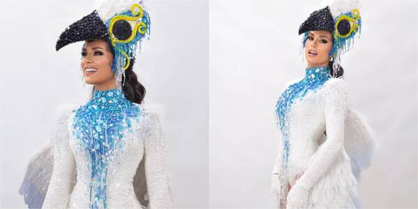 [VIDEO] ¡Mirá el espectacular desfile de Fabi Martínez con su traje de pájaro campana!