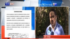 Ricardo Estigarribia denuncia despilfarros en Gobernación de Central - Noticias Paraguay