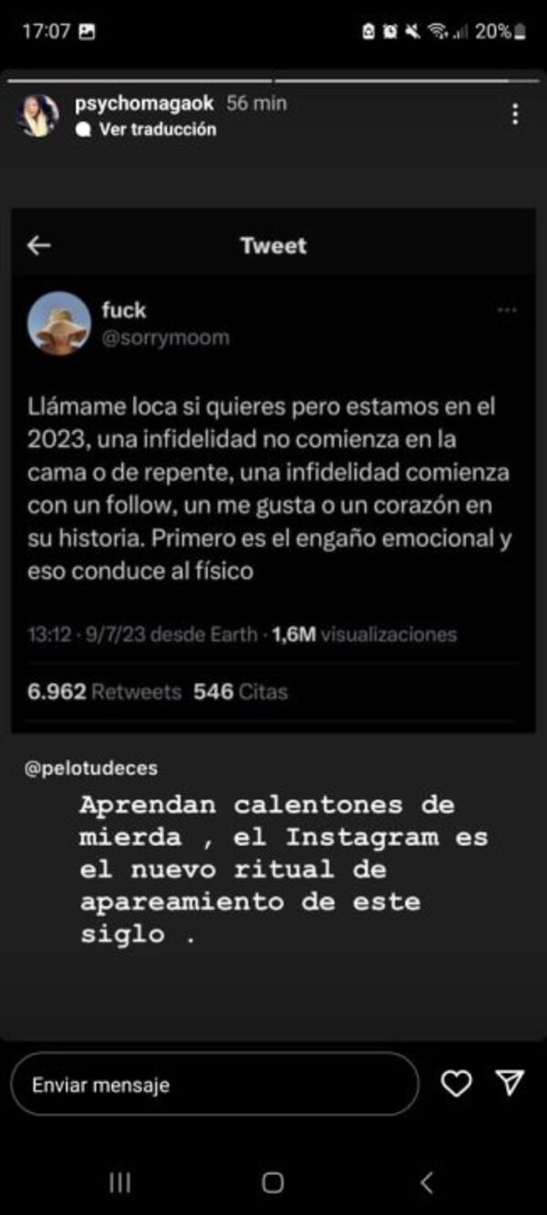 Maga Caballero reflexionó sobre la infidelidad virtual - Teleshow