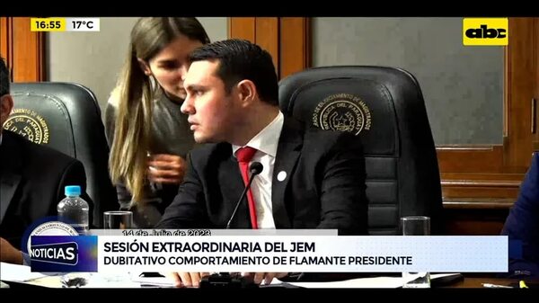 Video: Dubitativo comportamiento del flamante presidente del JEM - ABC Noticias - ABC Color