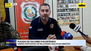 Video: Fugado de Tacumbú fue detenido - ABC Noticias - ABC Color