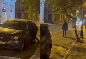 (VIDEO) Graban a un ladrón que rompió el vidrio de un auto