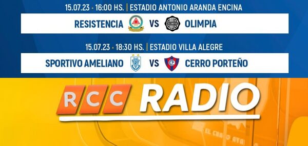RCC Radio te trae las emociones de los partidos de Olimpia y Cerro Porteño