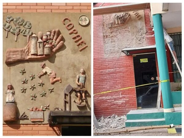 Presidente de cooperativa ordenó demoler un antiguo mural artesanal en Areguá - Nacionales - ABC Color
