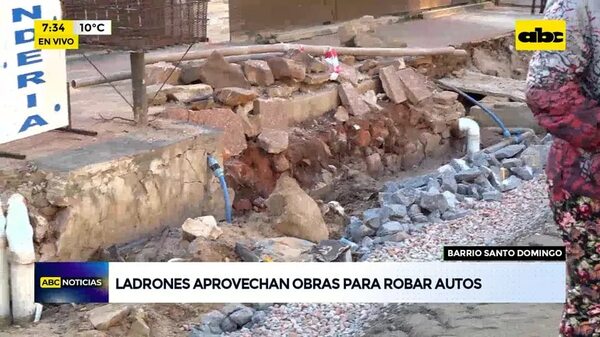 Video: Ladrones aprovechan obras para robar autos - ABC Noticias - ABC Color