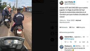 Juan Villalba mandó a avisar al entrenador del Chelsea que un pelotero quedó detenido