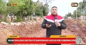 Insólita pelea por empedrado en Capiatá - C9N