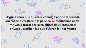 Enfermero invitó a las chicas a ver "Barbie": irá con 7 y pagará todo