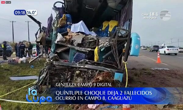 Quíntuple choque deja 2 fallecidos y varios heridos en Campo 9 | Telefuturo