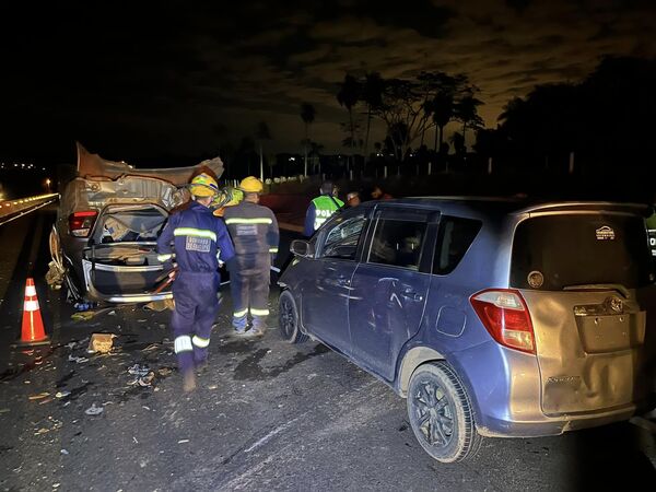 Dos heridos tras siniestro vial en la nueva circunvalación de Caacupé | 1000 Noticias