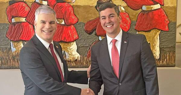 La Nación / Santiago Peña se reunió con el embajador de EE. UU., Marc Ostfield