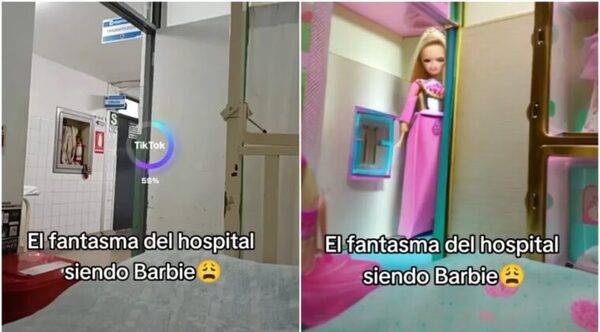 VIDEO: Joven que probaba filtro de Barbie en un hospital se lleva el susto de su vida